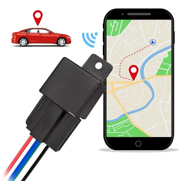 Alarm Araç İzleme Rölesi GPS Tracker Cihaz 1050V GSM Bulucu Uzaktan Tahmin Antitheft İzleme Kesme Yakıt ACC Güç Sistemi Uygulaması