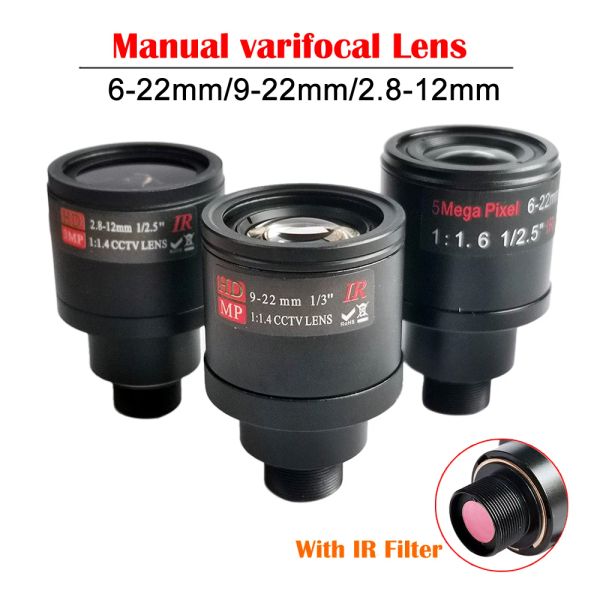 Filtri 622 mm 2,812 mm Manuale di lenti varifocali con filtro IR M12 Focus manuale di montaggio e obiettivo zoom per la CCTV IP USB AHD Analog è arrivato