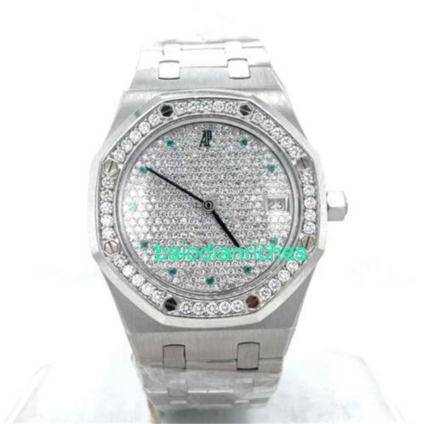 AP Men's Watch Automatic Watches Audemar Pigue Royal Oak Platino 36 мм Diamante Quadranther/Lunetta Fns7