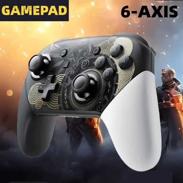 Игровые контроллеры джойстики беспроводной Bluetooth Gamepad для функции Switch Pro Controller Function Joystick 6-осевая гироскопа HD Vibration для ПК-игровой консоли D240424