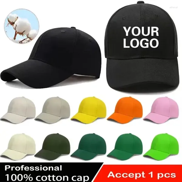 Ballkappen benutzerdefinierten gedruckten Baseball für Männer Frau Hut Personal Logo Herren Cap Snapback Print Text Designer Dad Dad