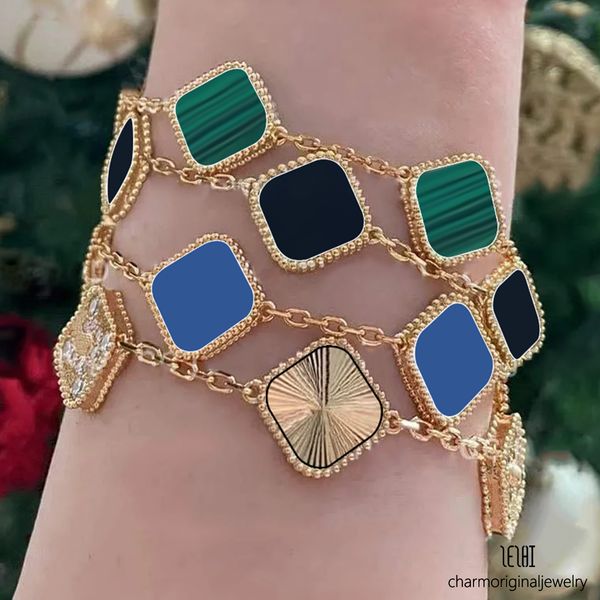 Klee Armband Designer Schmuck Frau Zauberarmband Armband vier Blattklee Armband Silber Armband Goldkette Klee Bangel Pink Armreifen Gold Armband
