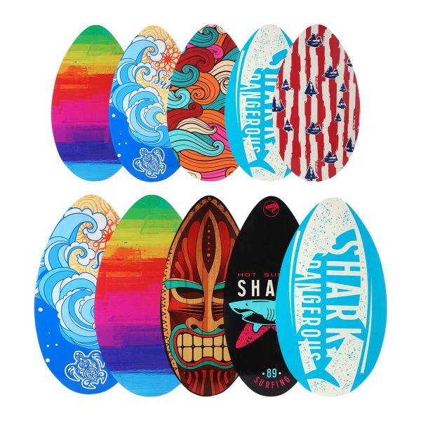 BAIXA DE WOOD SKIMBOARD PARA CRIANÇAS Wooden 2 Tamanhos Gift Skim Board Wooden Skim Board for Kids for Beginner Sports adolescentes adultos ao ar livre