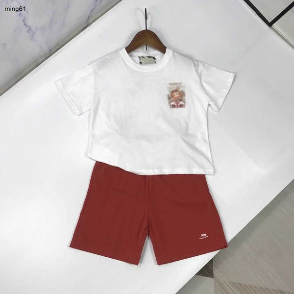 Brand Baby Tracksuits Boys Summer Boys de manga curta Terno infantil Designer Tamanho 90-150 cm Camiseta e shorts de design de estilo chinês 24April
