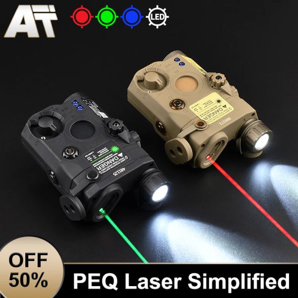 Luzes wadsn peq 15 tactical Green Green Blue Dot Laser para Airsoft Picatinny Rail Armas Acessórios com switch Peq M600 lanterna