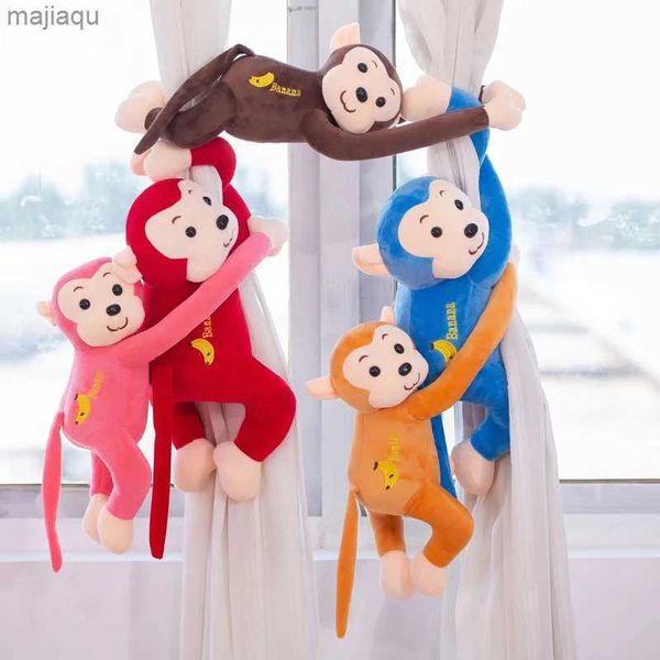 Dolls de pelúcia Animal Little Monkey Arm Monkey Macush Puppy Monkey pode chamar Banana Monkey Curtain Monkey Doll Cartoon Grab Machine Babyl2404