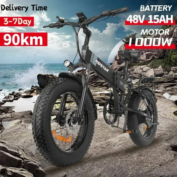 VINCITORE BICYCLE RIDSTAR Piegaletta Electric Bike da 1000w Pneumatico grasso Ebike 48 V Mountain Bike da 20 pollici in bicicletta per biciclette elettriche in bicicletta