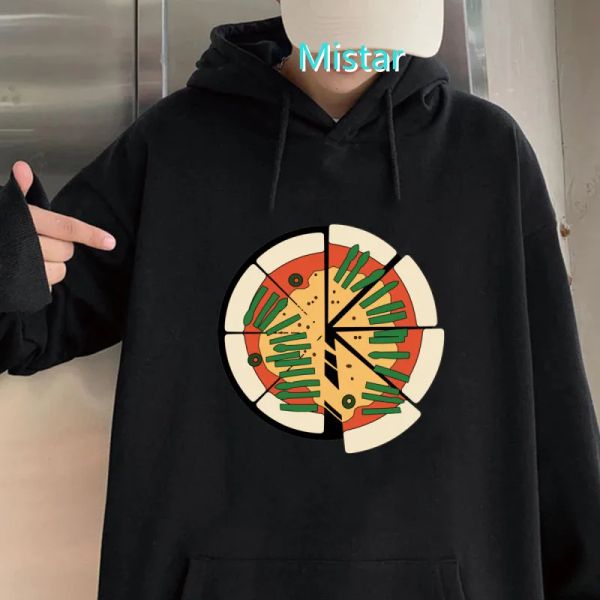 Sweatshirts Lustige Pizza Hoodie Sweatshirts Frauen bedruckte japanische Anime -Mädchen und Panzer Hoodies Cartoon Tops Harajuku Hoody Frau Kleidung