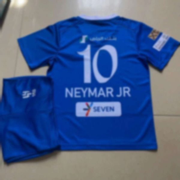 Maglie di calcio Studi per le tracce maschili 23-24 Riyadh New Moon No.10 Neymar Football Jersey per bambini Stampa digitale per bambini 14-2xl