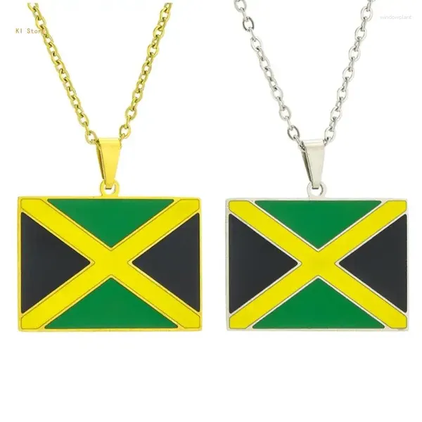 Anhänger Halskette Fashion Country Map Halskette für Frauen Männer Jamaika Geschenk