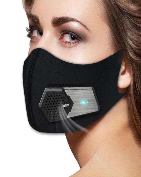 Máscara facial de algodão Máscara de matemática e reutilizável Respirador de ar elétrico Smart Facemask Moda de pano preto MASKE MASKE PARA O Germ Protection3662512