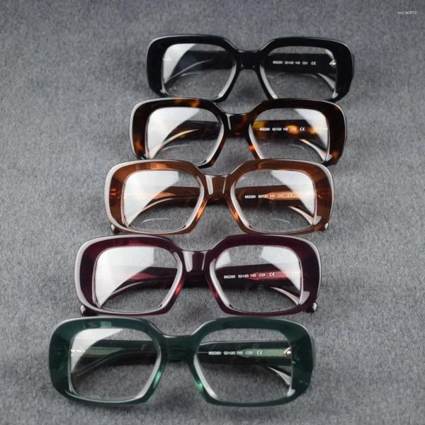 Strama da sole cornici di occhiali da bettino in cornice maschile donne tartaruga nera acetato di miopia oversize occhiali da uomo moda