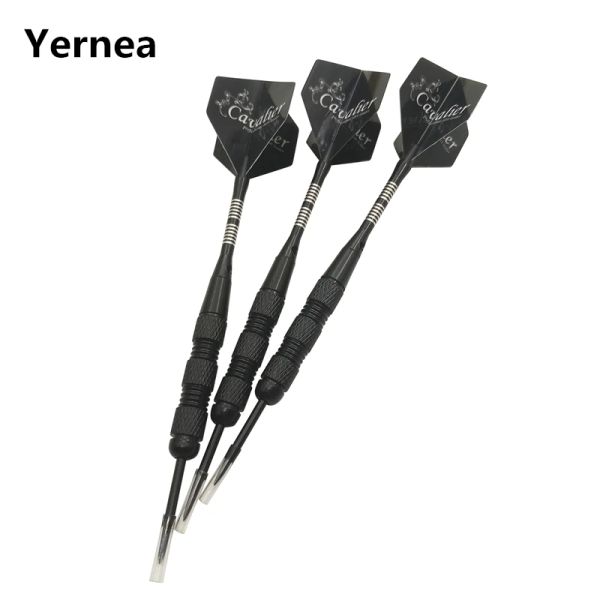 Darts Yernea 3PCS Professionelle Stahlspitze Darts 22G Nickel plattierte Eisenstahlspitze Darts werfen Spiel Aluminiumwellen Dart Flug fliegen