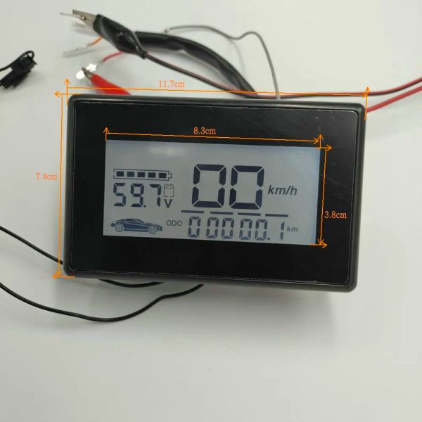 Acessórios LCD Display 48V72V para scooter de bicicleta elétrica Pedal Pedal Motorbike ATV Speedometer Indicador Speedview Speedview