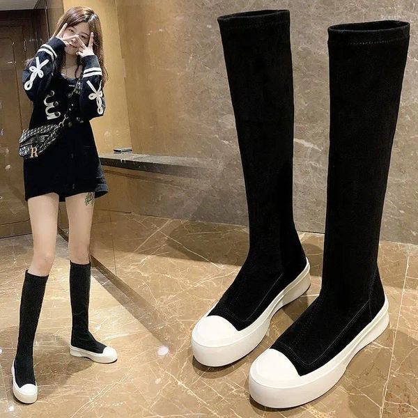 Stiefel koreanische Stiltemperament mit Netto Red Wildleder bequem und hochwertig 2024 Fashion Casual Women's Shoes Schuhe