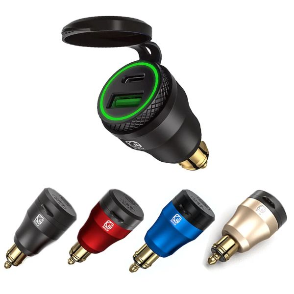 Chargers Mini Hızlı Şarj Cihazı QC3.0 DIN USB Güç Adaptörü BMW TRIUMPH TIGER 1200 Motosiklet Güç Fişi Din USB Şarj Cihazı