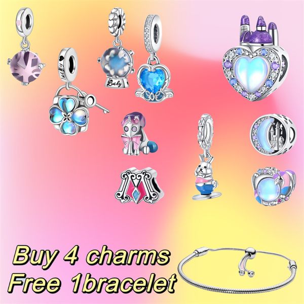 Senior Designerin Frauen Charme Armband Märchen Stadter Serie Dream Castle Unicorn S925 Diy Fit Pandoras Armband Luxusschmuck Geschenk für Mama