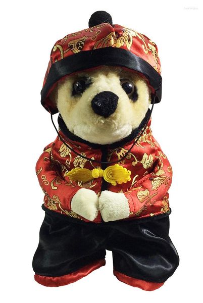 Собака одежда китайская поздравления в стиле годовой год для щенка для щенка четырех ног собак пальто