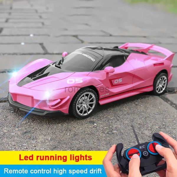 Elektro-/RC-Auto RC-Auto-Spielzeug 2.4g Radio Fernbedienungssteuerautos Hochgeschwindigkeit LED LED-Sportwagen Stunt Drift Racing Car Toys für Jungen Kinder Geschenke 240424