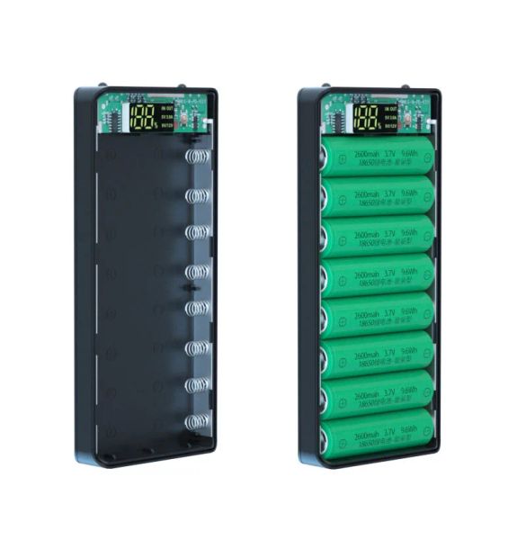 Zubehör Super Schnellladung 18650 Power Bank Cases Batterie -Ladungs -Speicherbox Shell USB Typ C PD Schnelle Ladung für iPhone Xiaomi Huawei