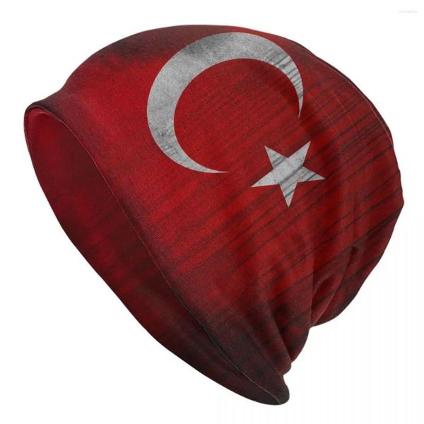 Berets Türkei Flagge Kappen Vintage Erwachsene Outdoor -Schädel Mützenhüte Sommer warm multifunktion