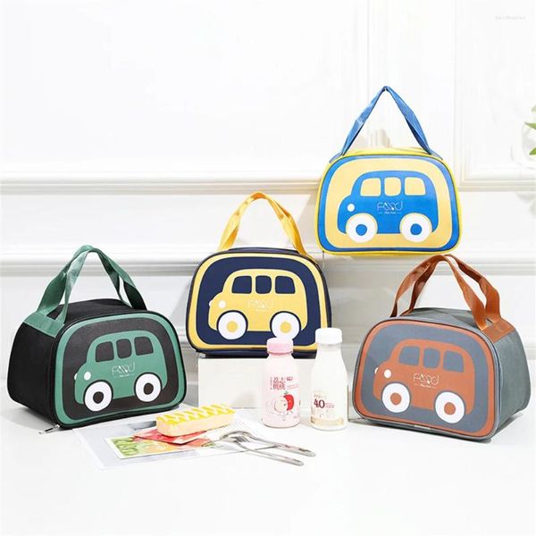 Kinderkinder tragbare warme Packung Lunchbag Box Cartoon Tasche Isolierung Paket Isolierte Wärmeleitpicknickbeutel für Jungen Mädchen