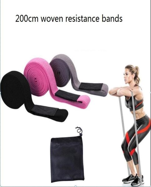 Lange Yoga -Widerstandsbänder gestrickt elastischen Gummi -Latex Bodybuilding -Training Lieferantenausrüstung 3 Stück/ Set Brust Expander Power Training PU -Spannungsband1258093