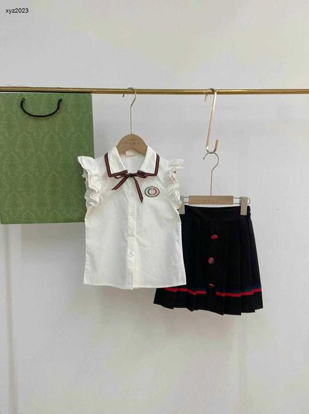 Fashion Princess Dress Summer Kidsuits Suit Abiti per bambini taglia 110-160 cm Cardigan senza manico