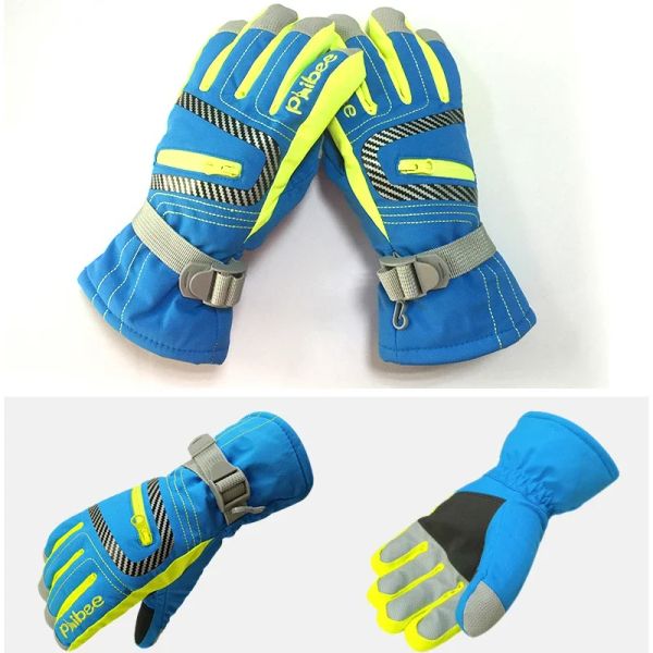 Handschuhe warmer Mann Schneefäbchen Mountain Sport Boy Handschuh Fleece Frauen Ski Handschuhe Winter wasserdichte Skifahrer Mitten Snowboardkleidung