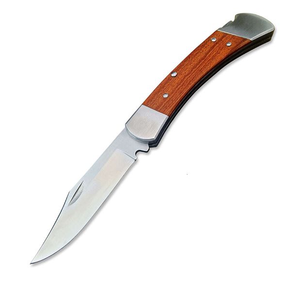 BK110 D2 D2 STAEL SCHLADE OUTDOOR HUNKTE EDC Pocket Messer Rot Sauerzweig Holzgriff Überlebensklappmesser