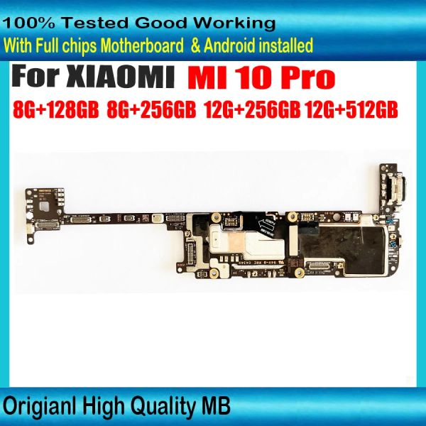 Антенна Полная работа на плате xiaomi mi 10 Pro Motherboard с полными чипами оригинальная разблокированная пластина Android -систем