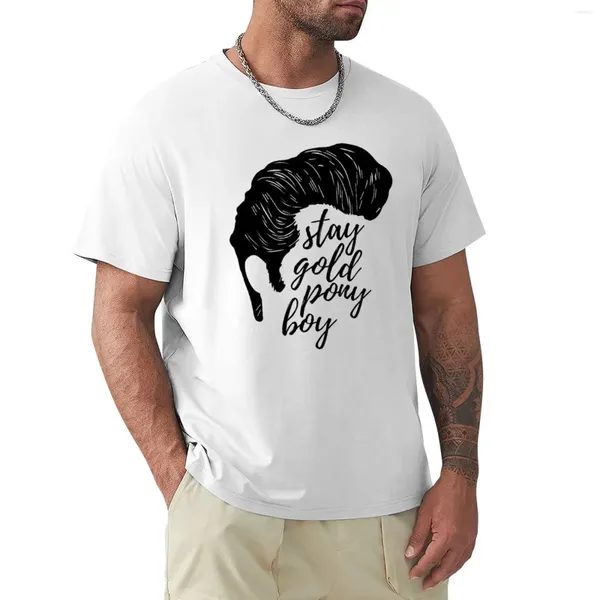 Top canotte maschili mantengono la maglietta per maglietta di ponyboy oro maglietta grafica camicie nere abbigliamento estetico frutto del telaio da uomo