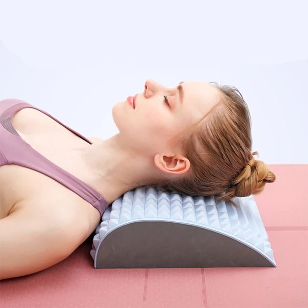 Massagegerade Lenden Sie Rückenmassagel Hals Stretch Taille Massage Halsgedächtniskissen Wirbelsäule Unterstützung Korrektur Schmerz Relief Yoga Therapievorrichtung