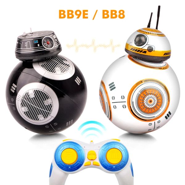 Aggiornamento dell'auto Intelligent RC Robot 2.4G Remote Control con action Figura Sound BB8 Droid Robot BB8 Modello giocattoli per bambini