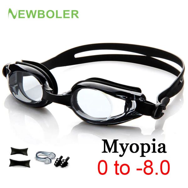 Accessoires Schwimmbrillen Myopia Professionelle Antifog UV Schwimmbrille Männer Frauen Silikon Diopter Schwimmsport Brillen