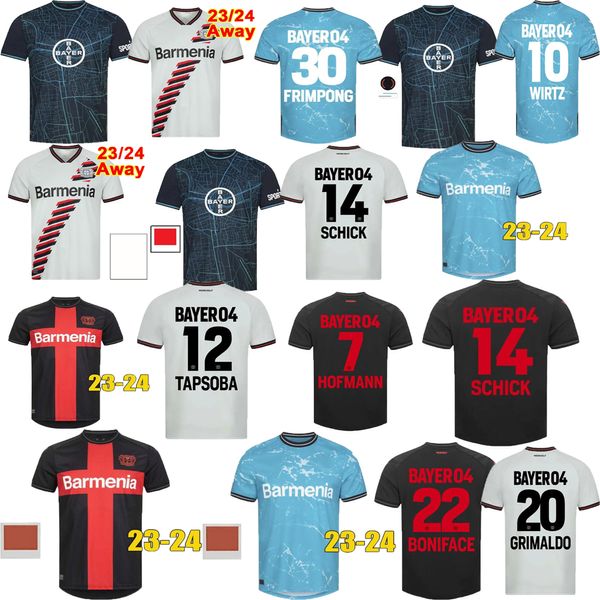 S-XXL 24/25 BAYER 04 Leverkusen Man Soccer Trikots 23 2024 Home Away Dritte Demirbay Wirtz Bakker Bailey Home Ch Aranguiz Paulo Schick Football Shirt Kits