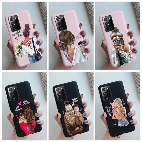 Case di telefonia cellulare Super Mom Baby Fashion Girls Telefono Custodia per Samsung Galaxy Note 20 S20 Ultra più 5G CASE ULTRA SLIN SLIN SILGE COPERCHI