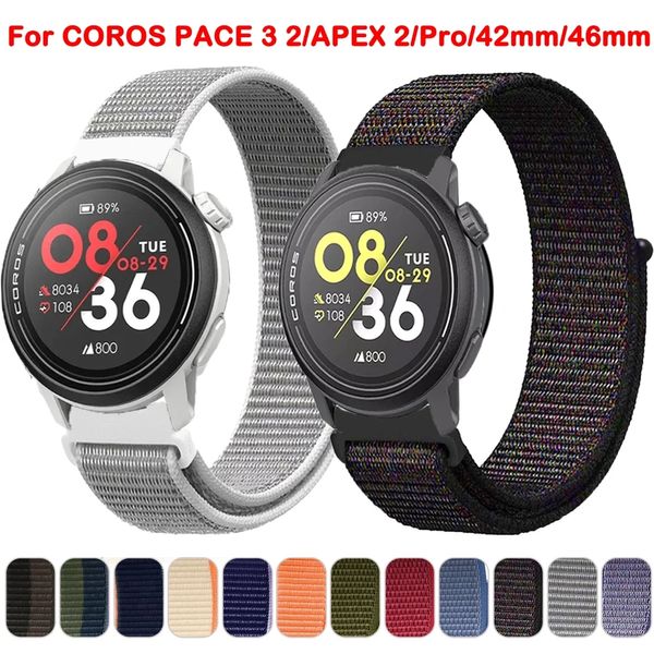 Coros Pace 3 Nylon Cinp Band Watchband per Coros Apex 2 Pro/Pace 2 Wristband Apex 46mm 42mm Bracciale Wailt