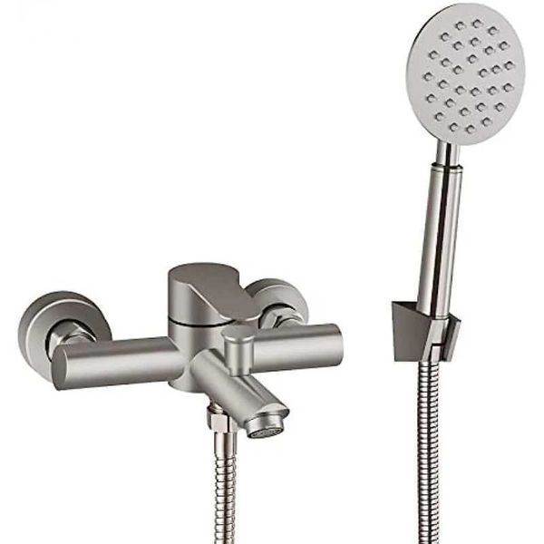 Badezimmer Duschsets Wandmontage Badewaschbecken Wasserhahn Wannenfüller extra langer rotierender Badewanne ein Griff Ventil enthalten Bad Beckenmischer Tap T240422