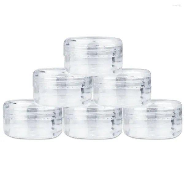 Garrafas de armazenamento 5pcs 2g 3g 5g 10g 15g 20g Jarros de cosméticos portáteis de plástico portáteis