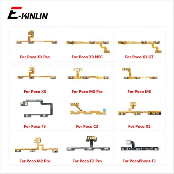 Cavi Accensione On Off Switch Mute Switch Table Volume Volume Cavo Flex per Xiaomi Poco X2 X3 NFC GT C3 M2 M3 F3 F2 PRO PRO MAX POCOPHONE F1