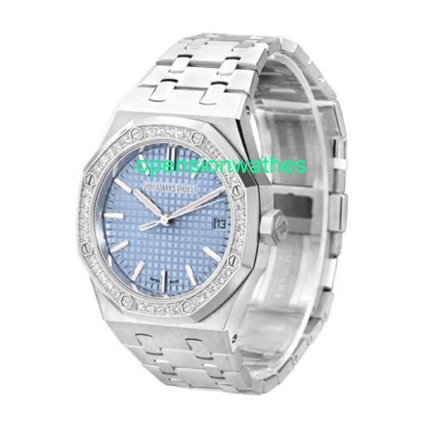 AP Luxury Watches MENATICO AUTUNATICO AUDEMAR Pigue Royal Oak Watch 37mm Blue Index Hour Mark Dial FNM1