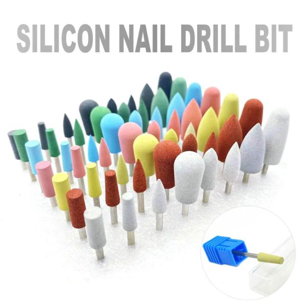 Bits 1pcs de borracha silicone Brill Brill Milling Cutter para Manicure Bit Polhoner Machine Máquina Elétrica Ferramentas de Arte de Nail