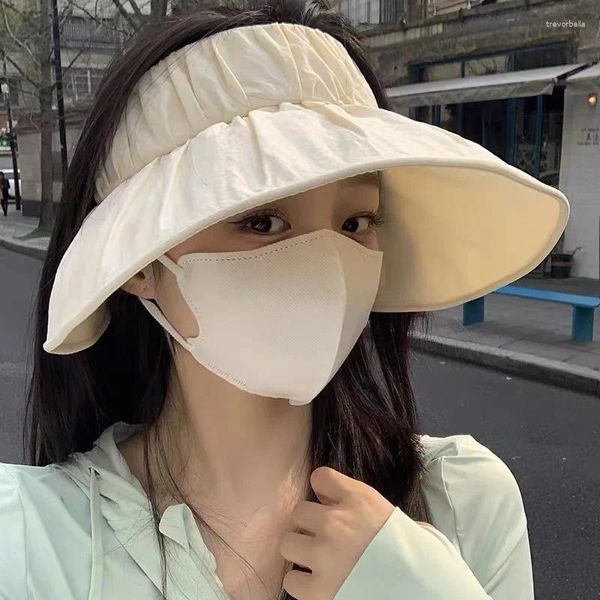 BERETS EVERS EVVENT Top Top Sun Cappelli per donne Warks Brim Rugh UV Protection Cap Lady Outdoor Beach Sports Tennis Running Crenpe Sulli Caps