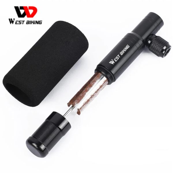 Tools West Bicking Mini CO2 Bike Pump Bomba Bomba de inflador de CO2 Presta Schrader Válvula Válvula Bicicleta A vácuo Ferramentas de Reparação