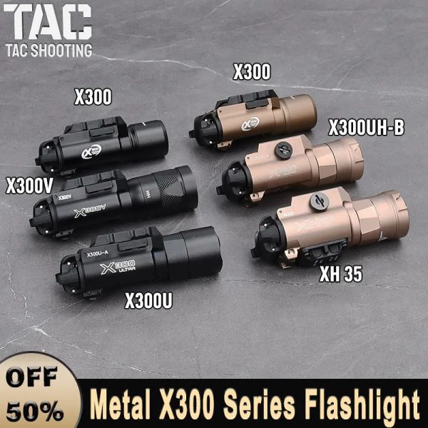 Işıklar Wadsn Metal X300 X300U X300UHB X300V XH35 Taktik El feneri 20 mm Rail Airsoft Silah Tabanca Aksesuarı