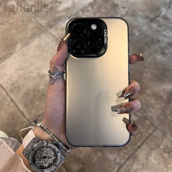 Casos de telefone celular capa de telefone de luxo em choque fosco para iPhone 15 14 13 12 11 Casos pro máximos de proteção contra choques de proteção contra choques da capa traseira D240424