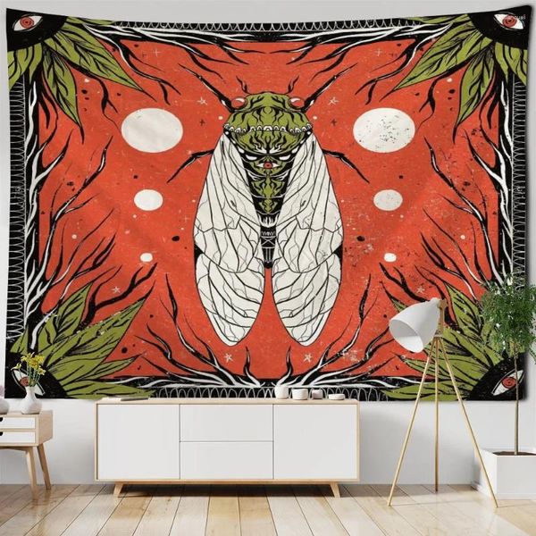 Taquestres Bela Animal Flor Flor Tapestry Decoração da parede da casa Bohemian Hippie Art Background Pano de ioga Sofá Sofá Folha de cama