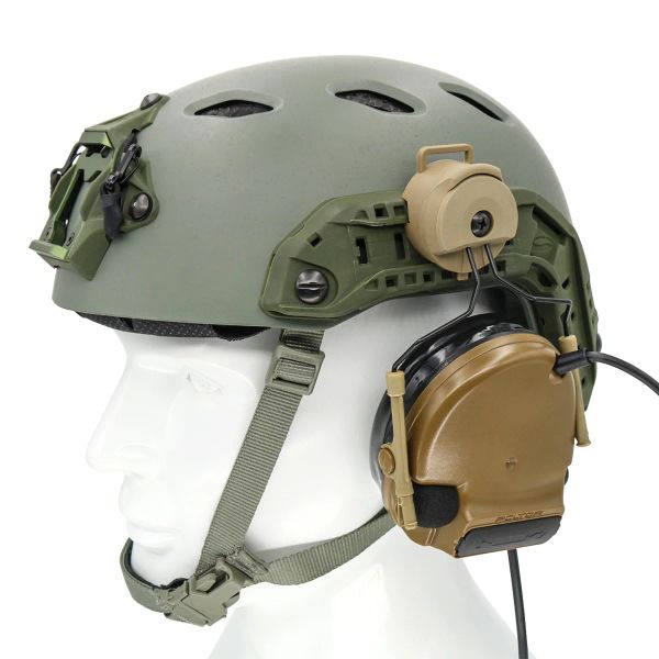 Stand Taktik Kask Aksesuarları Military Airsoft Kulaklık Hızlı Kasklar için Tutucu Rail Adaptör Seti Ayarlanabilir Ray Süspansiyon Braketi