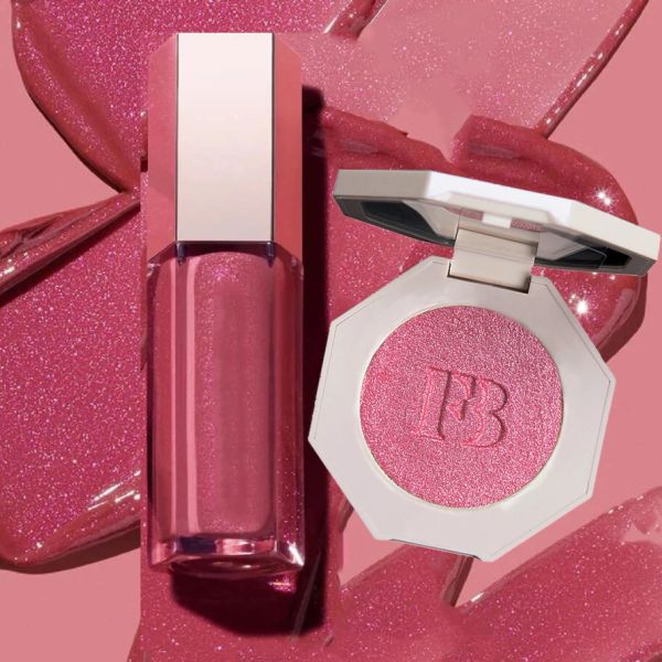 Conjunto de maquiagem Highlighter Wattabrat 3d Baby rosa cintilante corpo brilho blush líquido gloss 2 em 1 glitter pó brilho labial